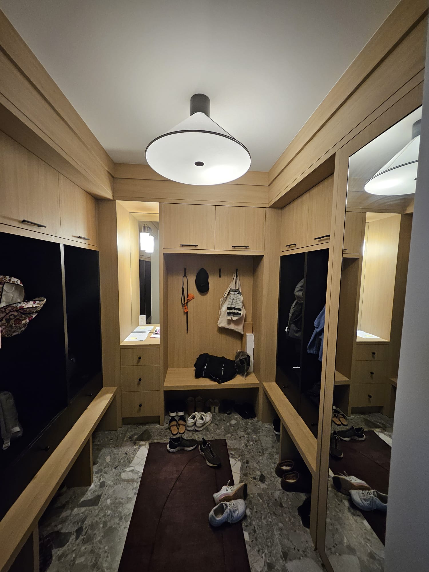 Residential renovation — modern walk-in closet