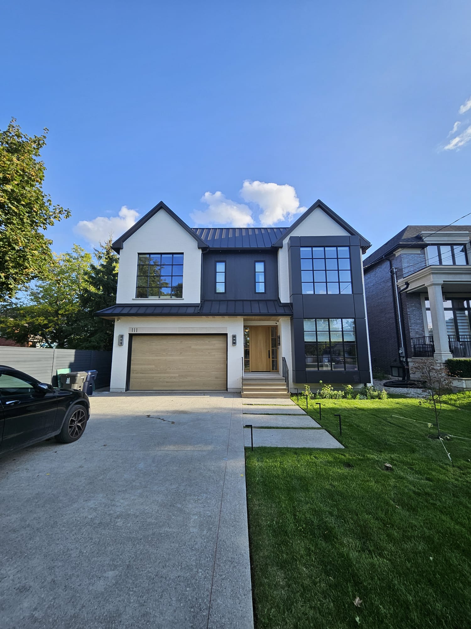 Residential renovation — modern house and front yard